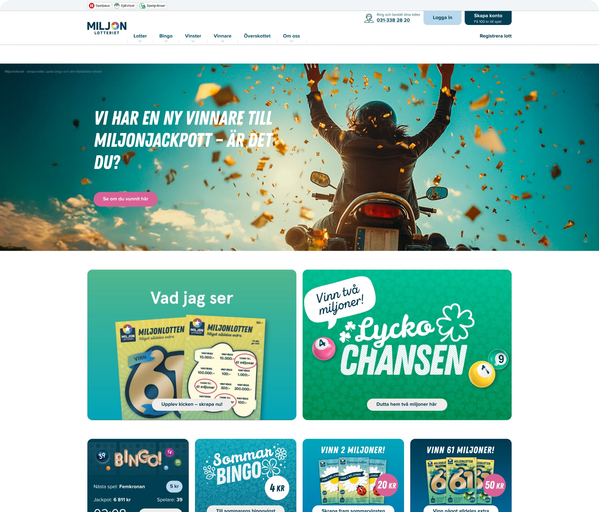 Miljon Lotteriet Screenshot