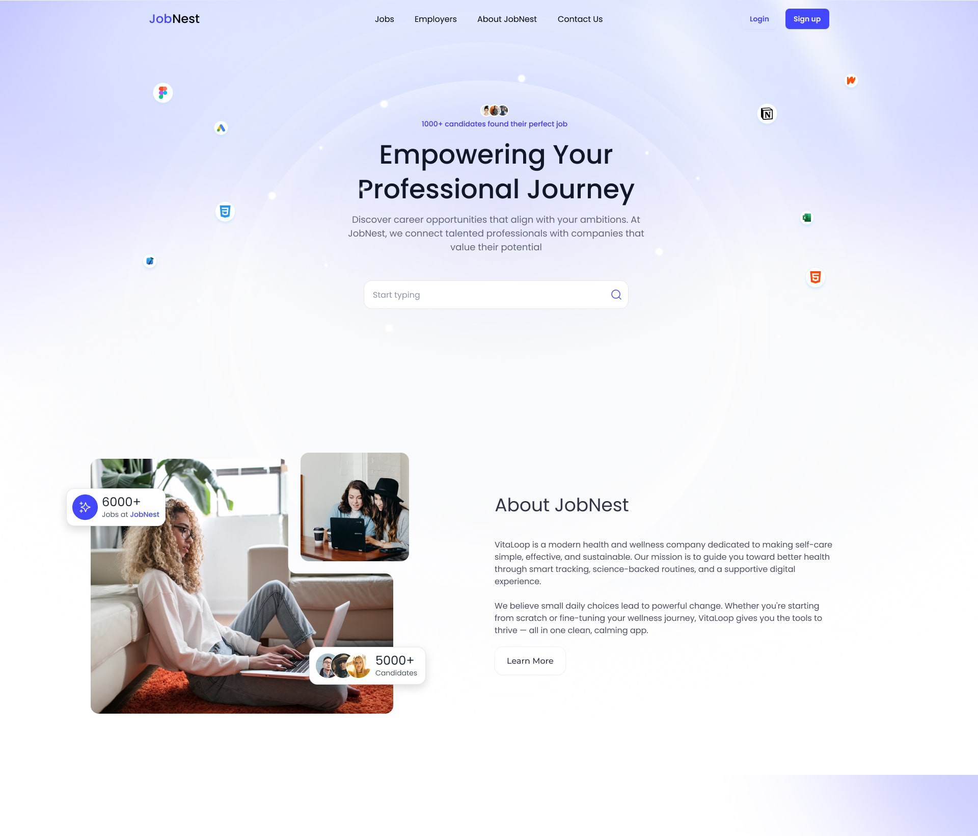 JobNest Website Screenshot