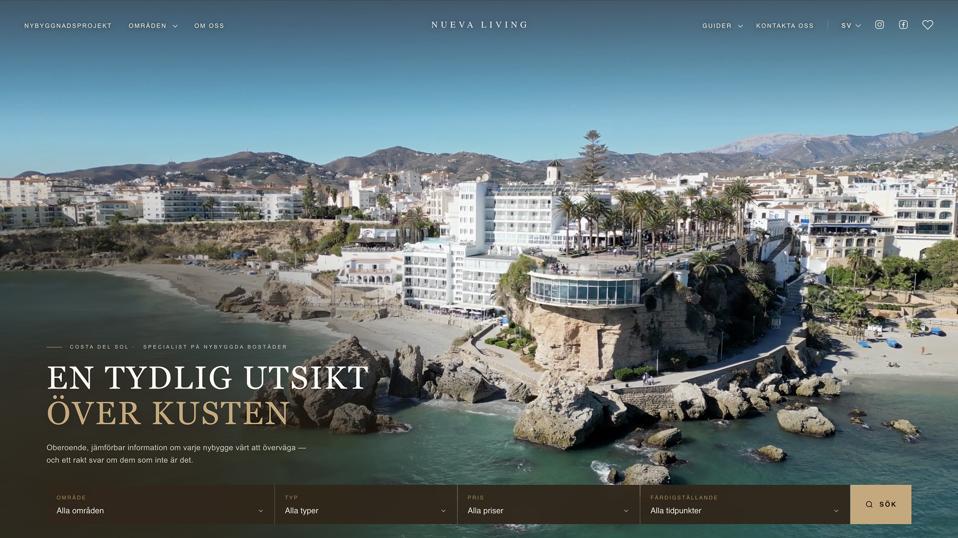 Nueva Living homepage