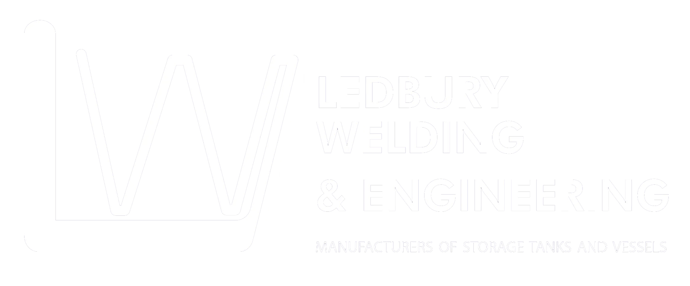 Ledbury Welding & Engineering White Logo  