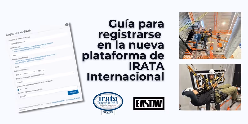 Cómo registrarse en la nueva plataforma de IRATA Internacional.