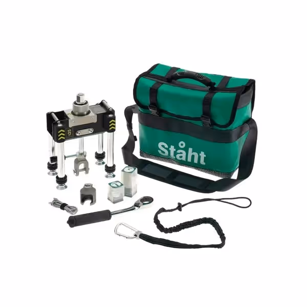 Kit de herramientas profesionales Stähl en bolsa verde con accesorios de reparación