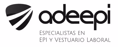 Logo Adeepi: especialistas en EPI y vestuario laboral con escudo dinámico.