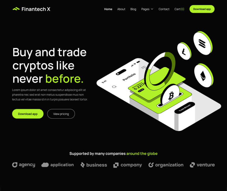 Home - Finantech X Webflow Template