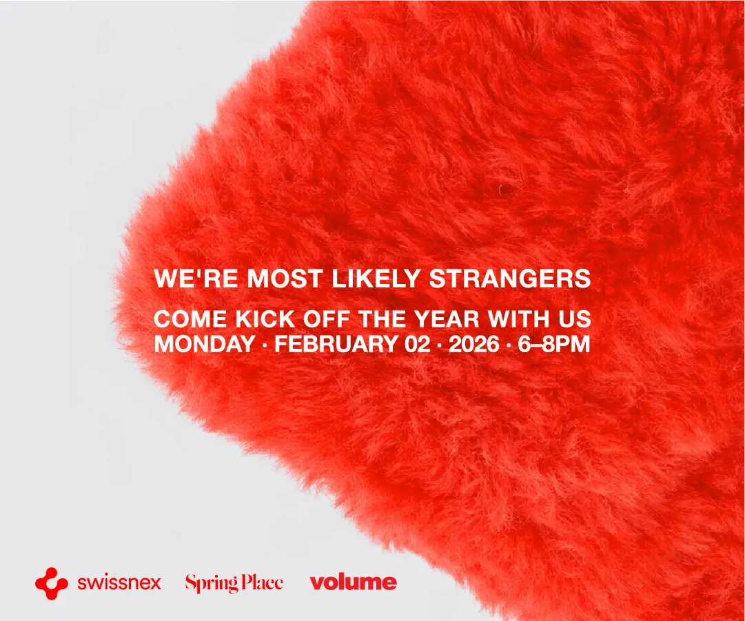 A red fluffy carpet laid out against a white background