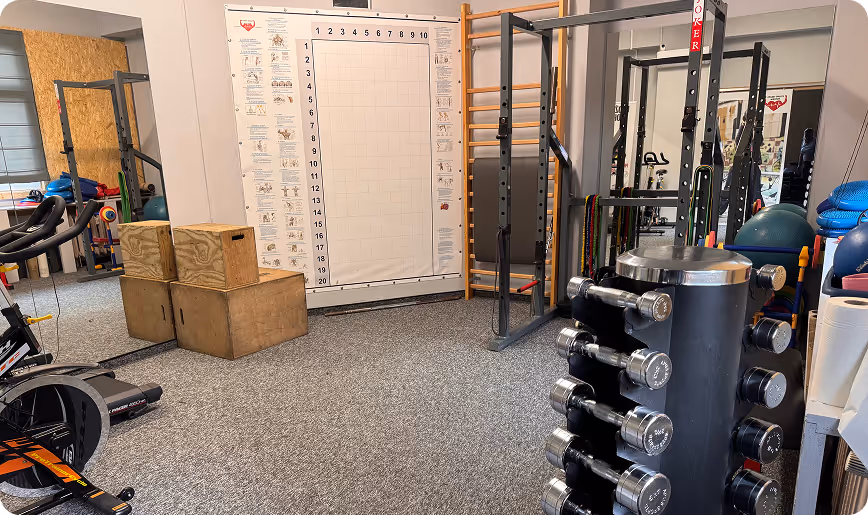 Sala do treningów medycznych w studiu treningowym Cross Trening Racibórz