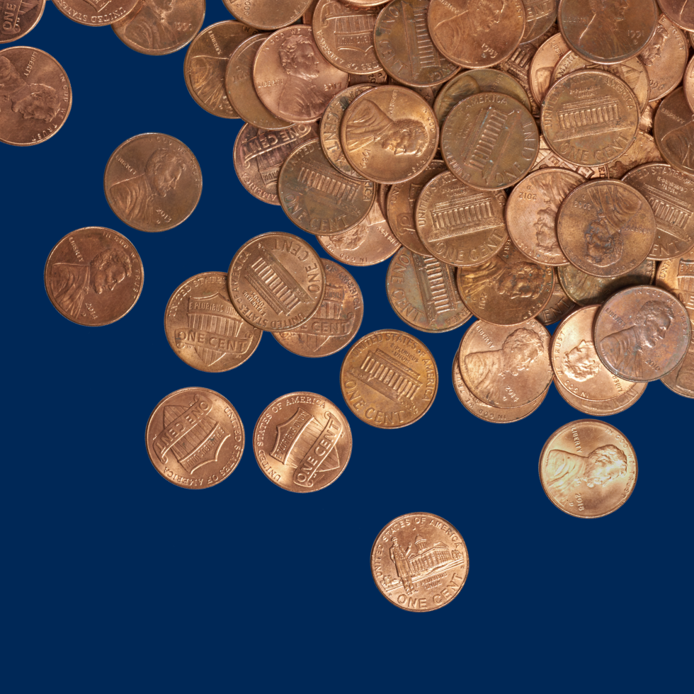 group of pennies