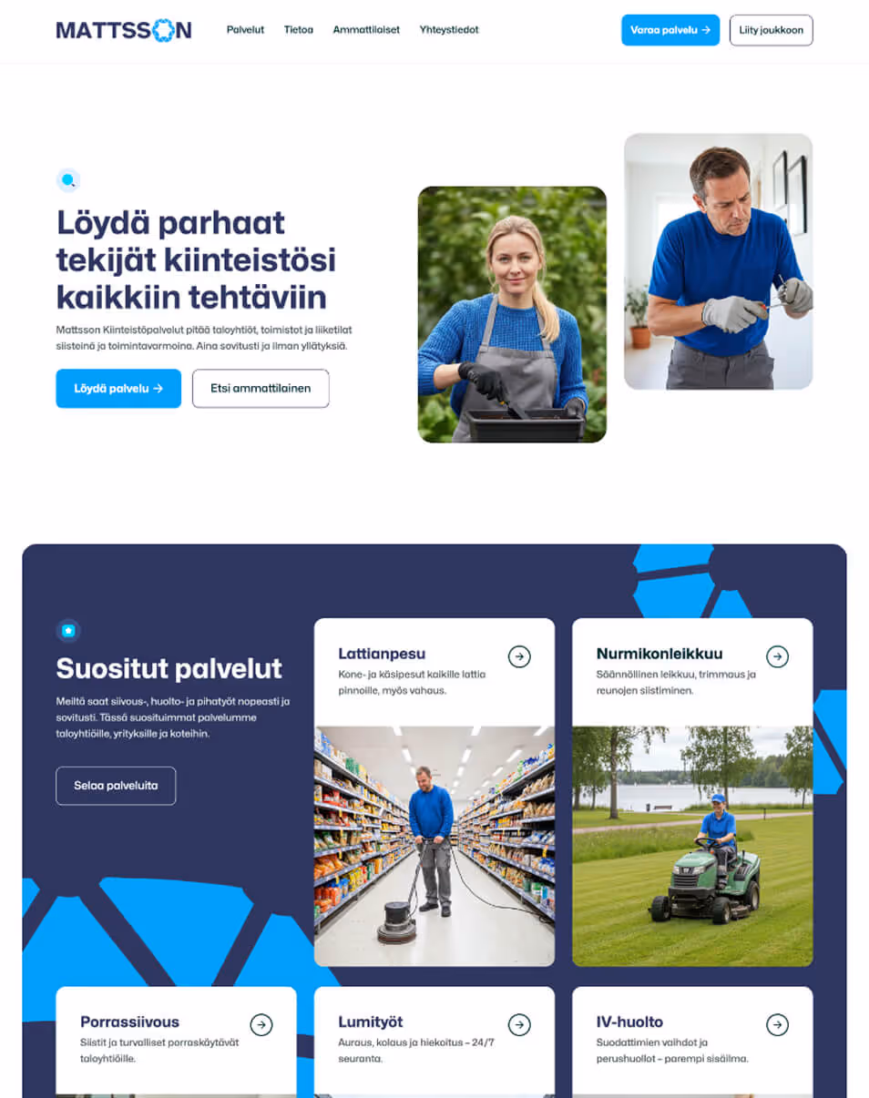 Mattsson uudet verkkosivut
