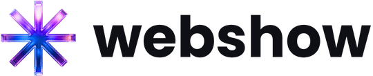 Webshow logo with a shiny icon