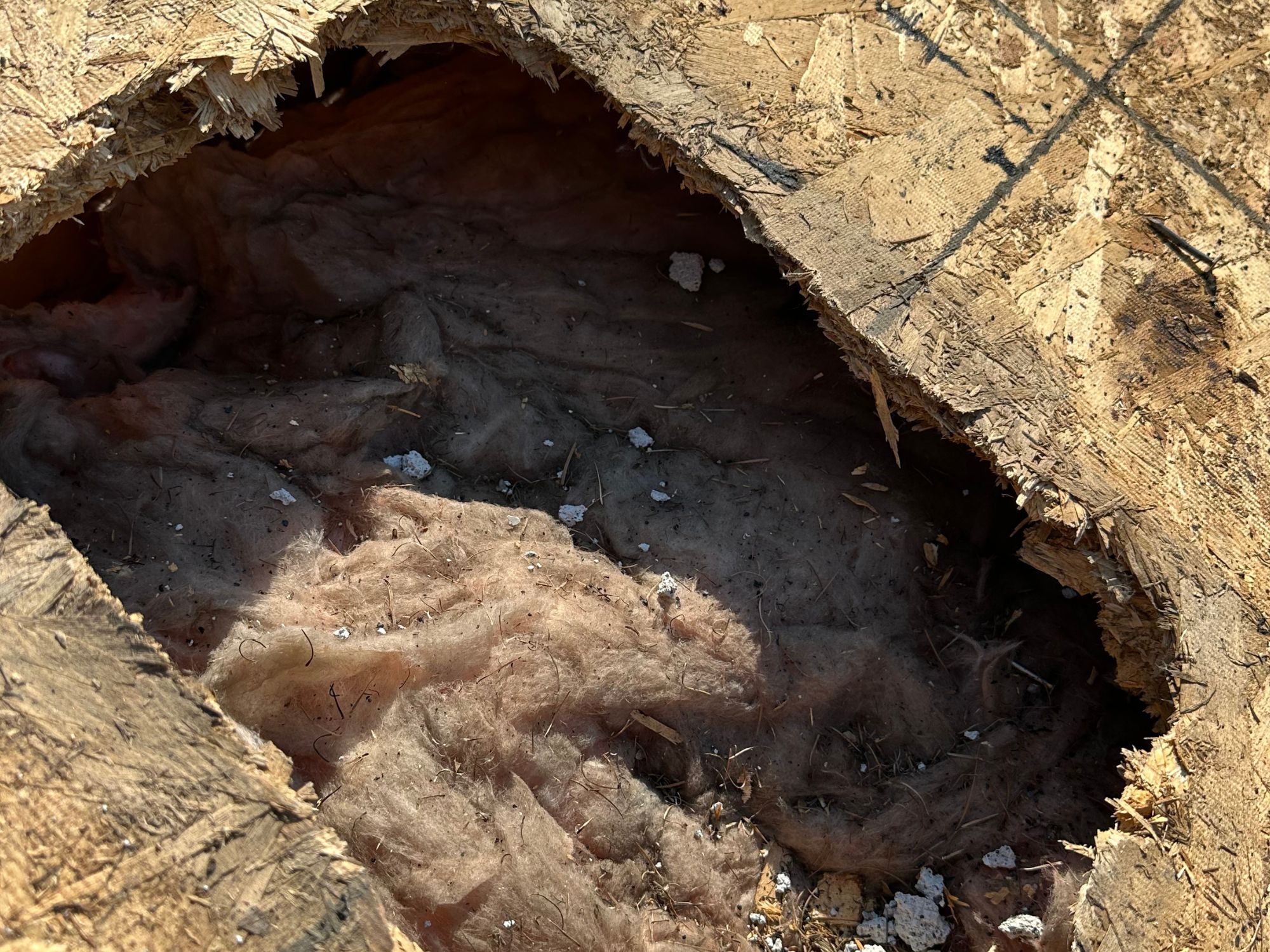 Isolation contaminée par l'humidité