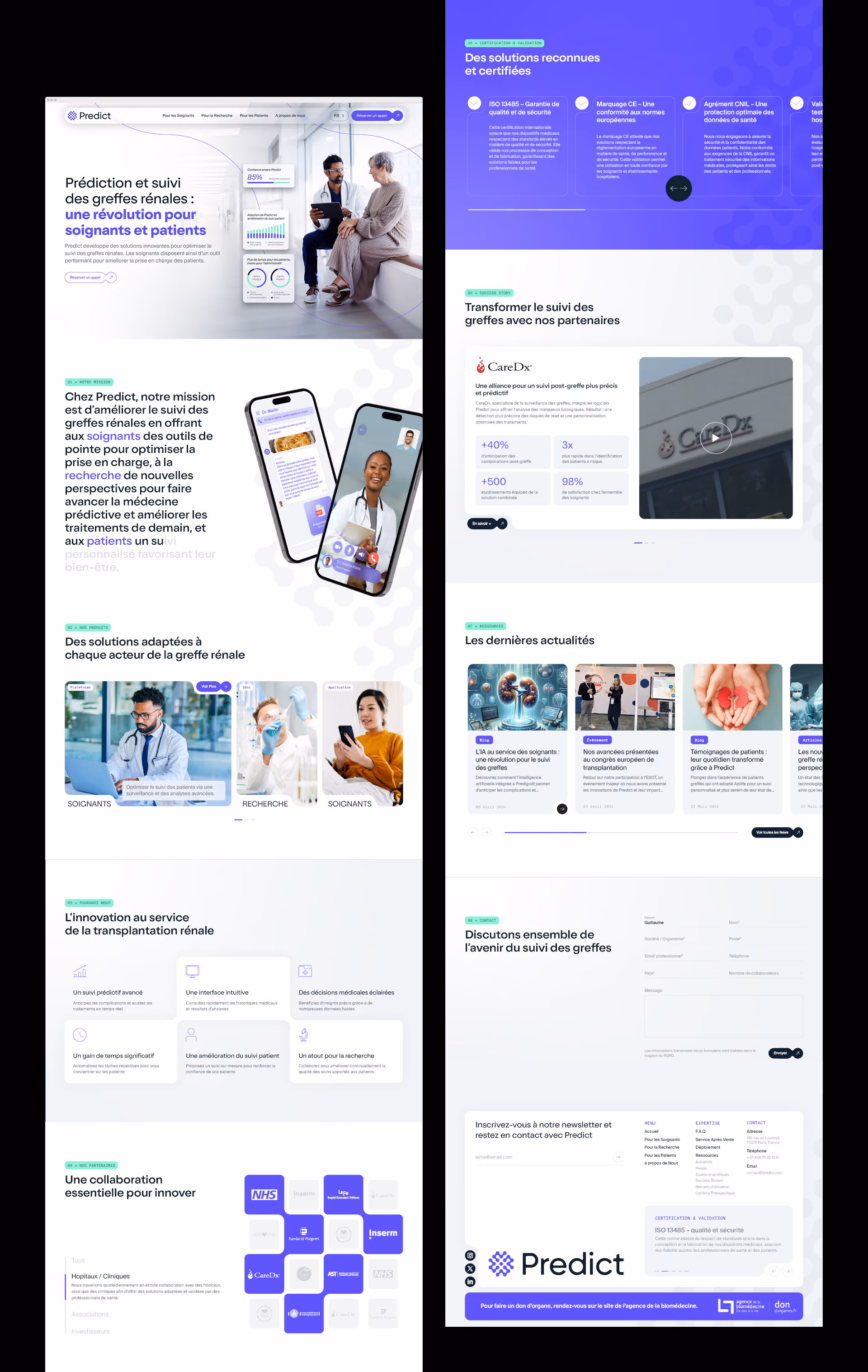 Site web Predict - page accueil
