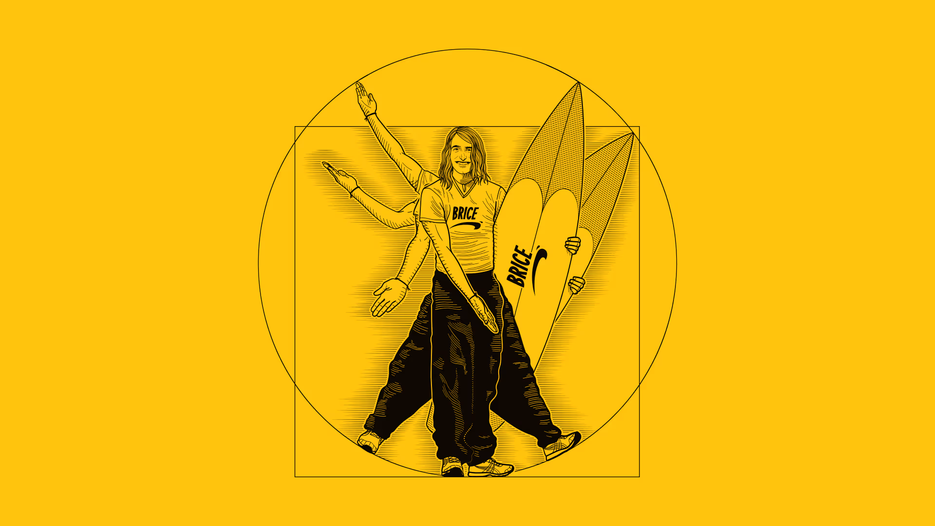 Illustration de Brice de nice façon Leonard de Vinci