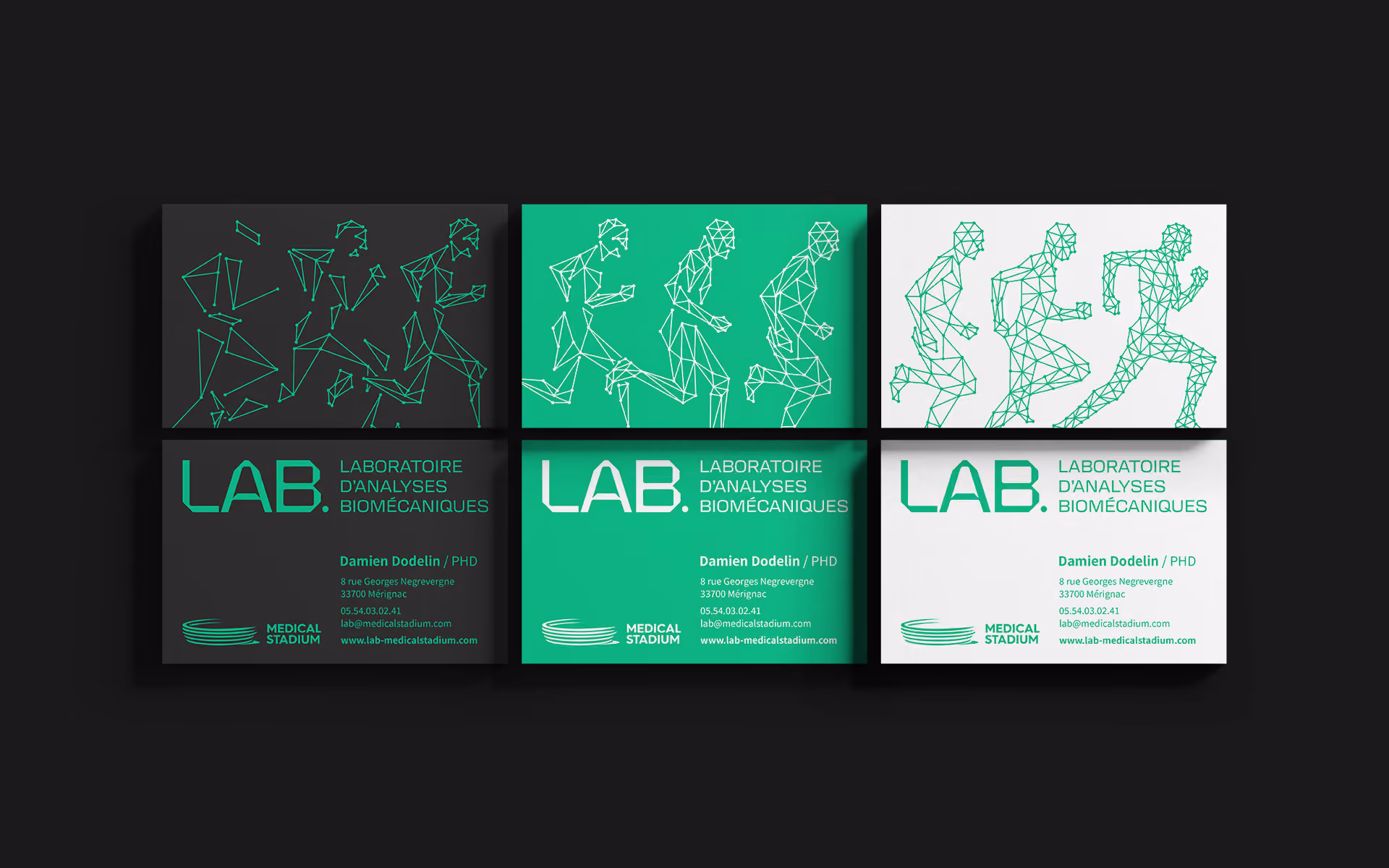 Cartes de visite du Laboratoire d'Analyses Biomécaniques