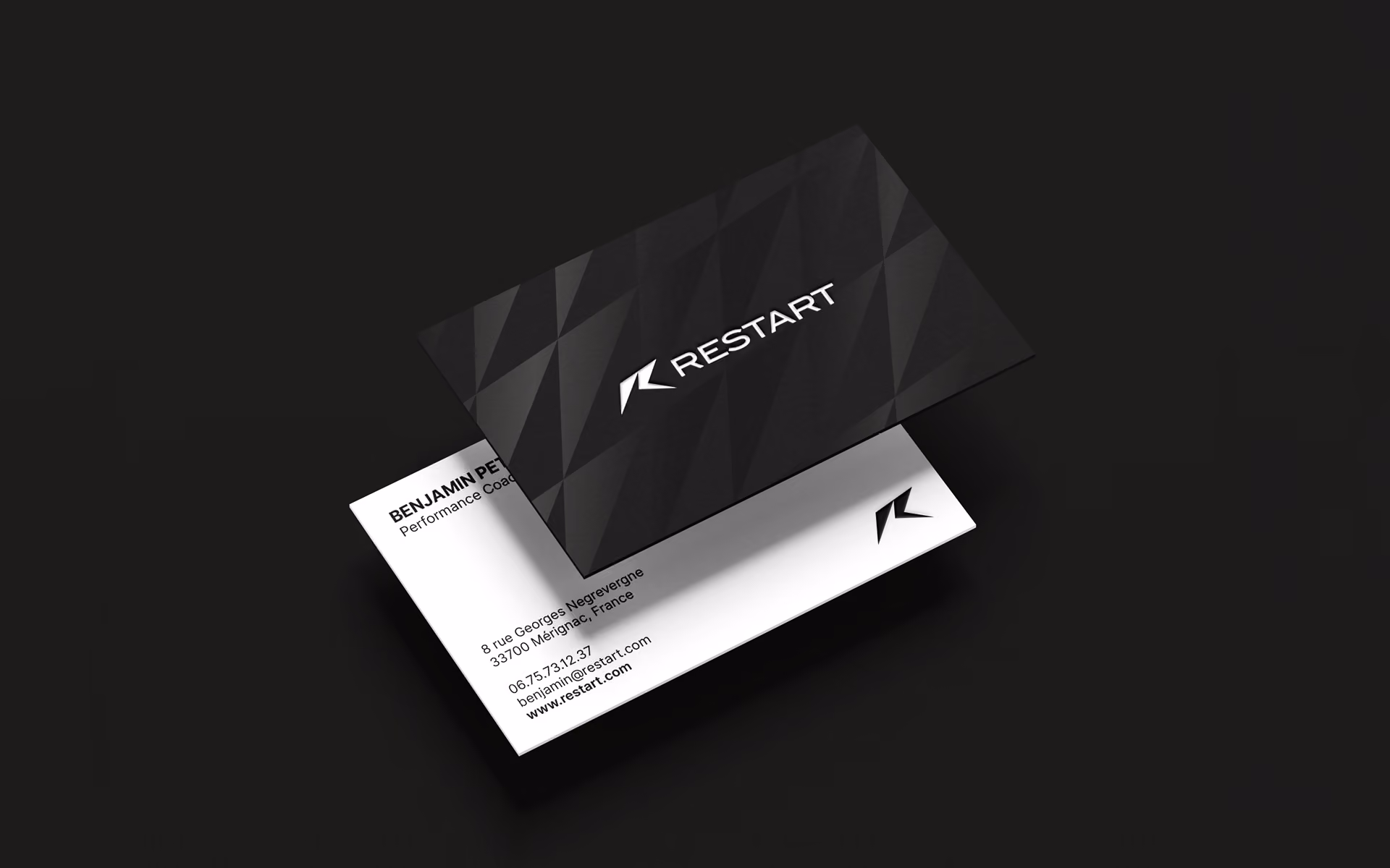 Carte de visite Restart, spécialisé dans la réathlétisation des sportifs professionnels