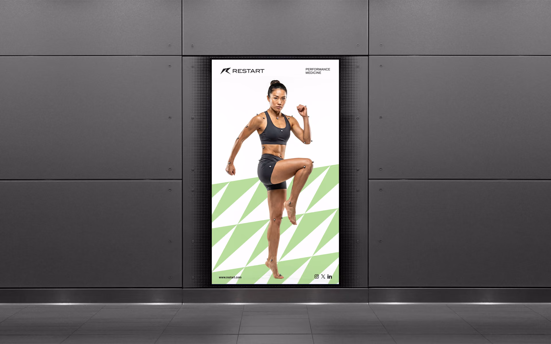 Affiche Restart, spécialisé dans la réathlétisation des sportifs professionnels