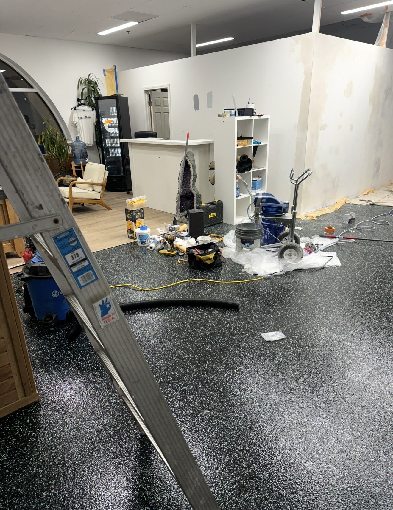 Mid-remodel 2024 opening up the floor plan for new modalities