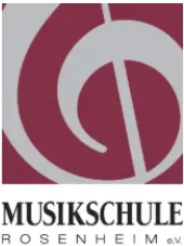Logo der Musikschule Rosenheim e.V. mit stilisiertem Notenschlüssel