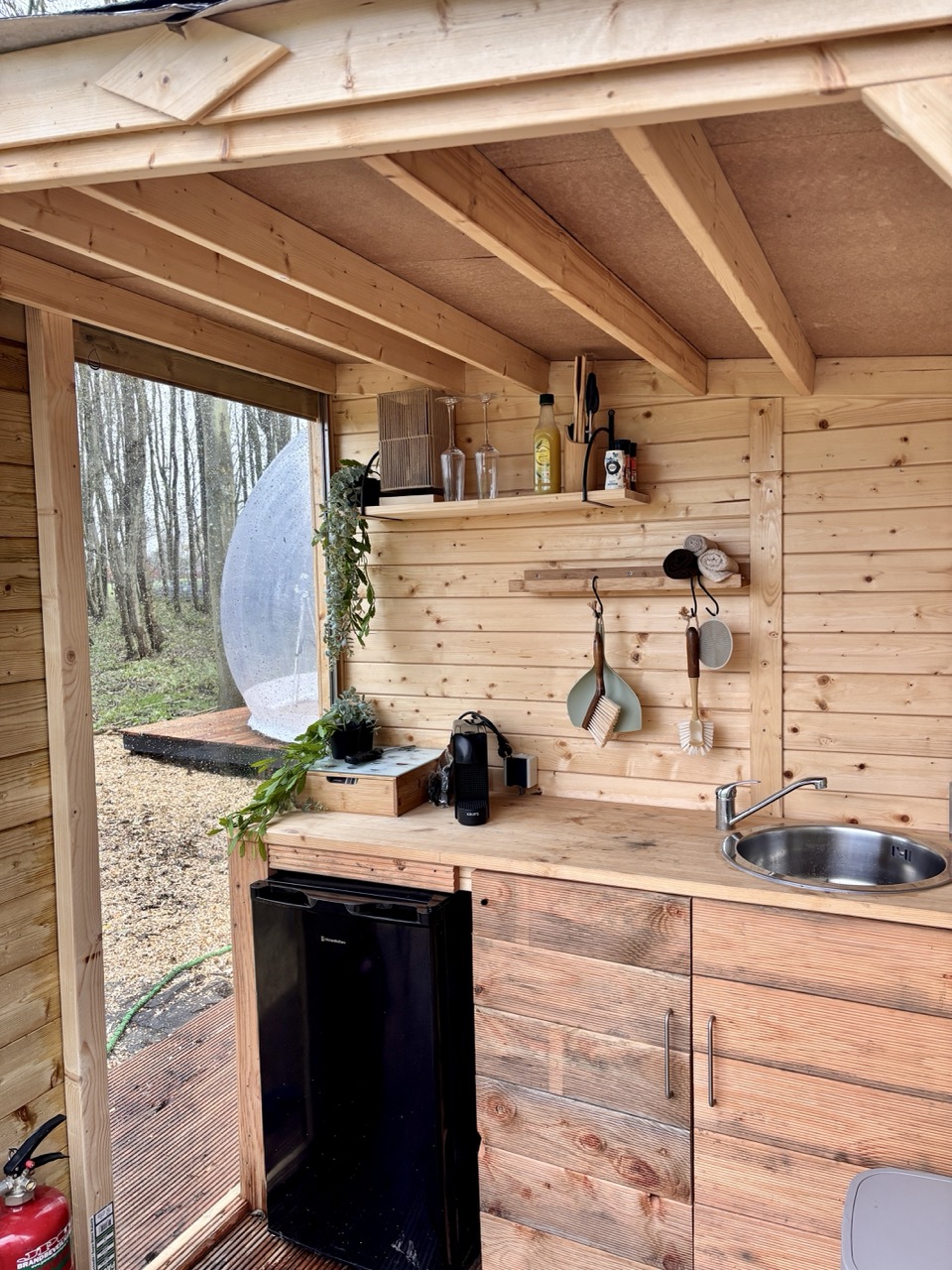image of shopping bag at checkout counter (for a footwear store)