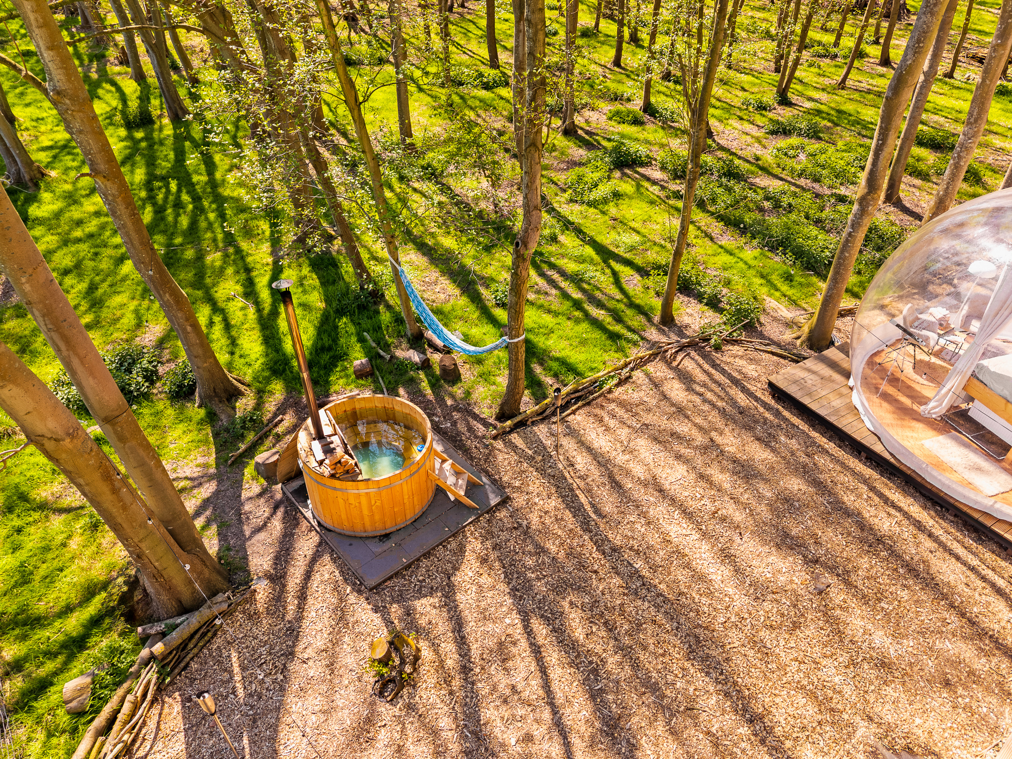 Hout gestookte hottub airbnb