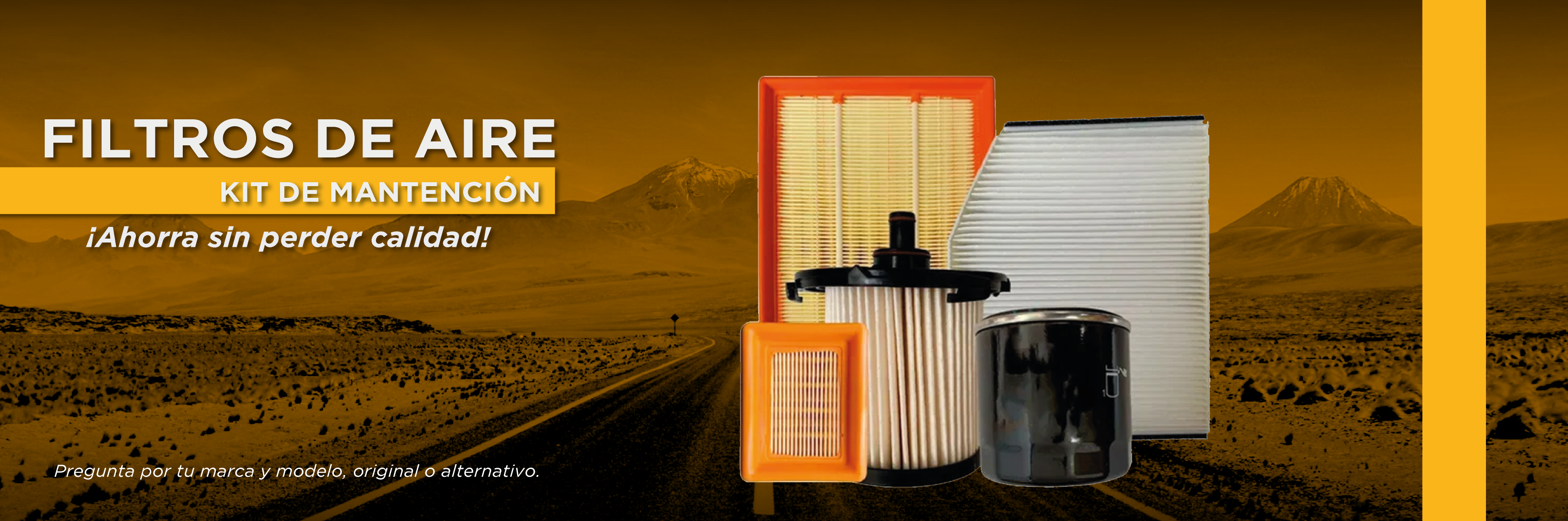 Banner Kit Filtros de aire en venta en el local de repuestos Osorno