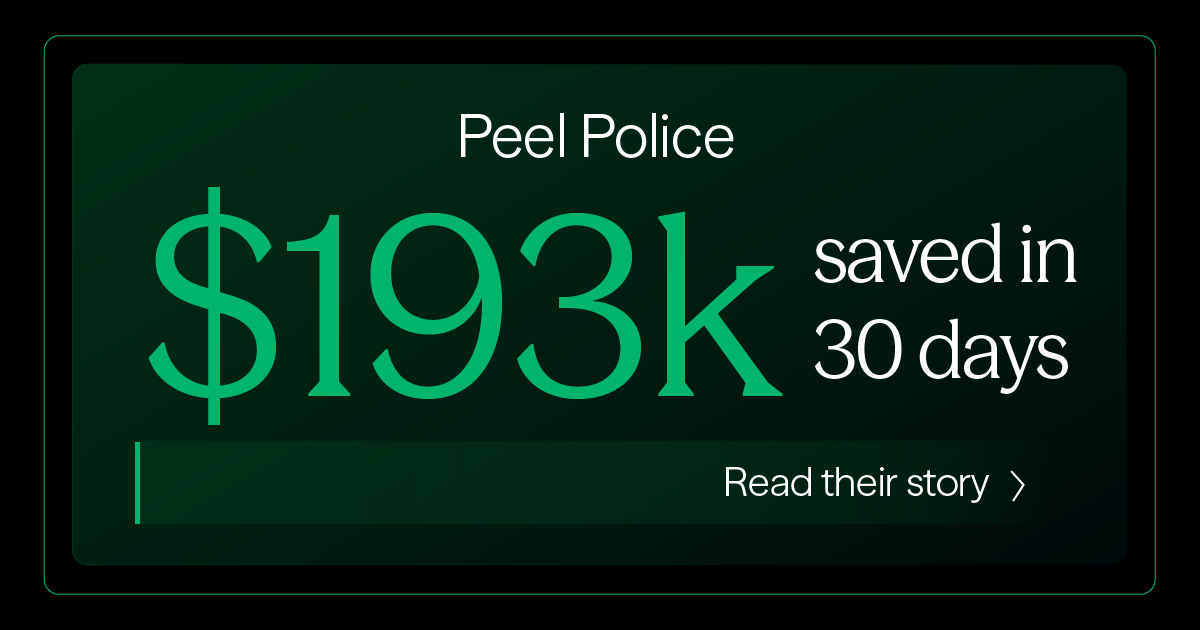 Peel Police saw $193k saved in 30 days