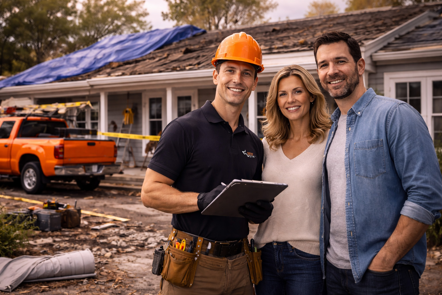 1835 contractor helping client with their house