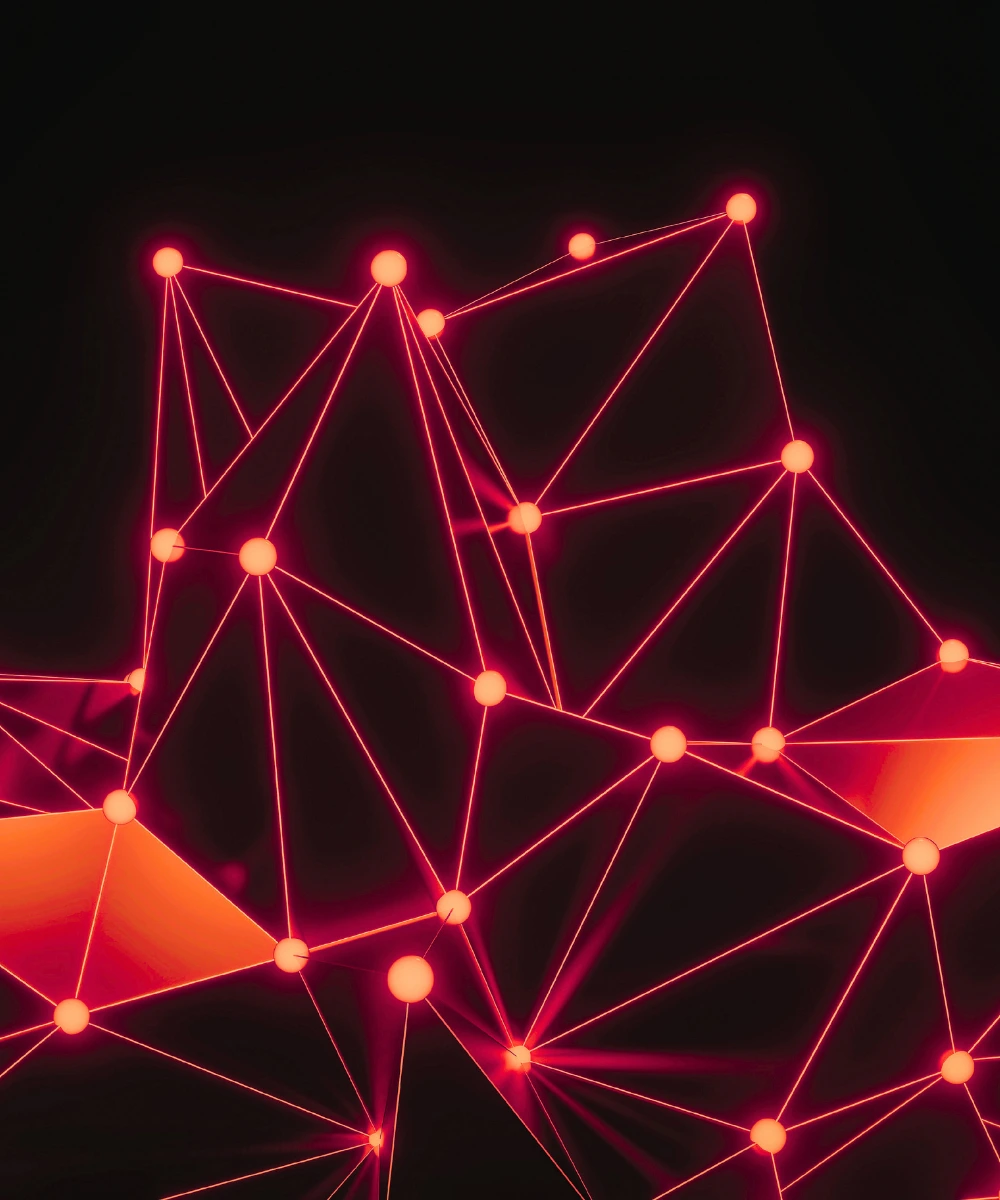 blended visual showing structured, geometric shapes