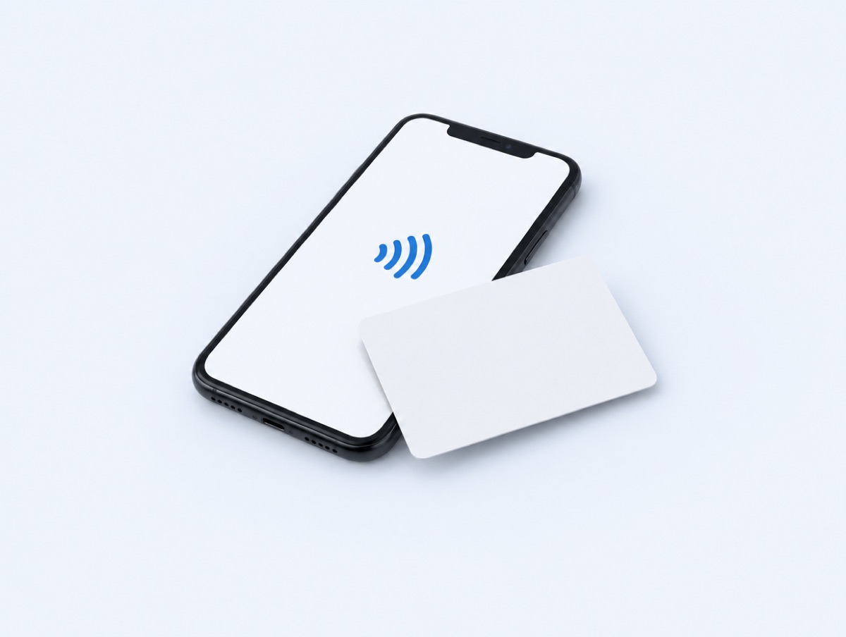 Smartphone used as an NFC badge reader