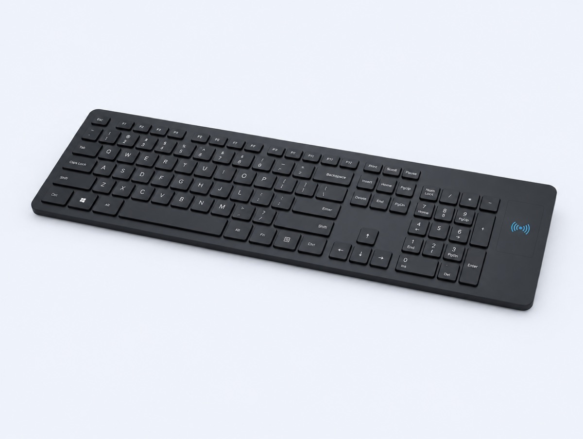 Keyboard with built-in RFID reader