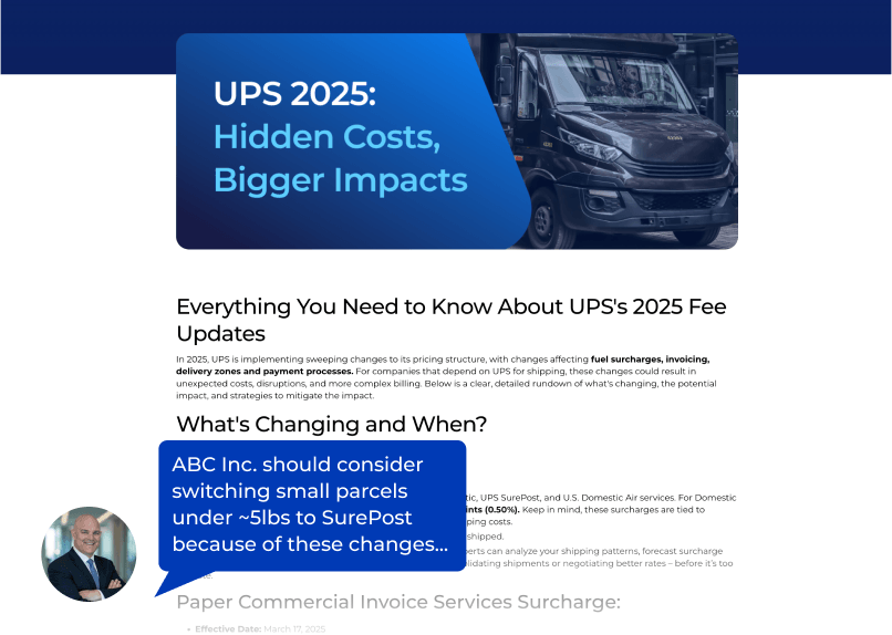 Example article from parcel shipping advisors