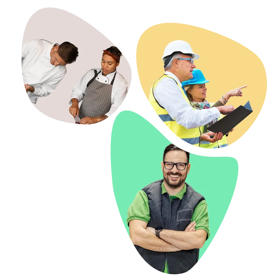 A man with his arms crossed standing next to a man with his arms crossed.