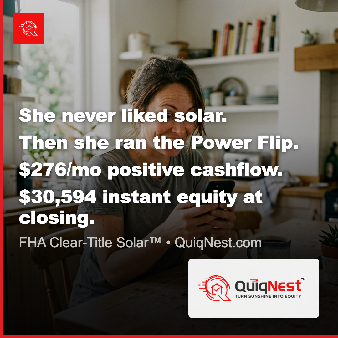 She never liked solar. The Power Flip on this home.
