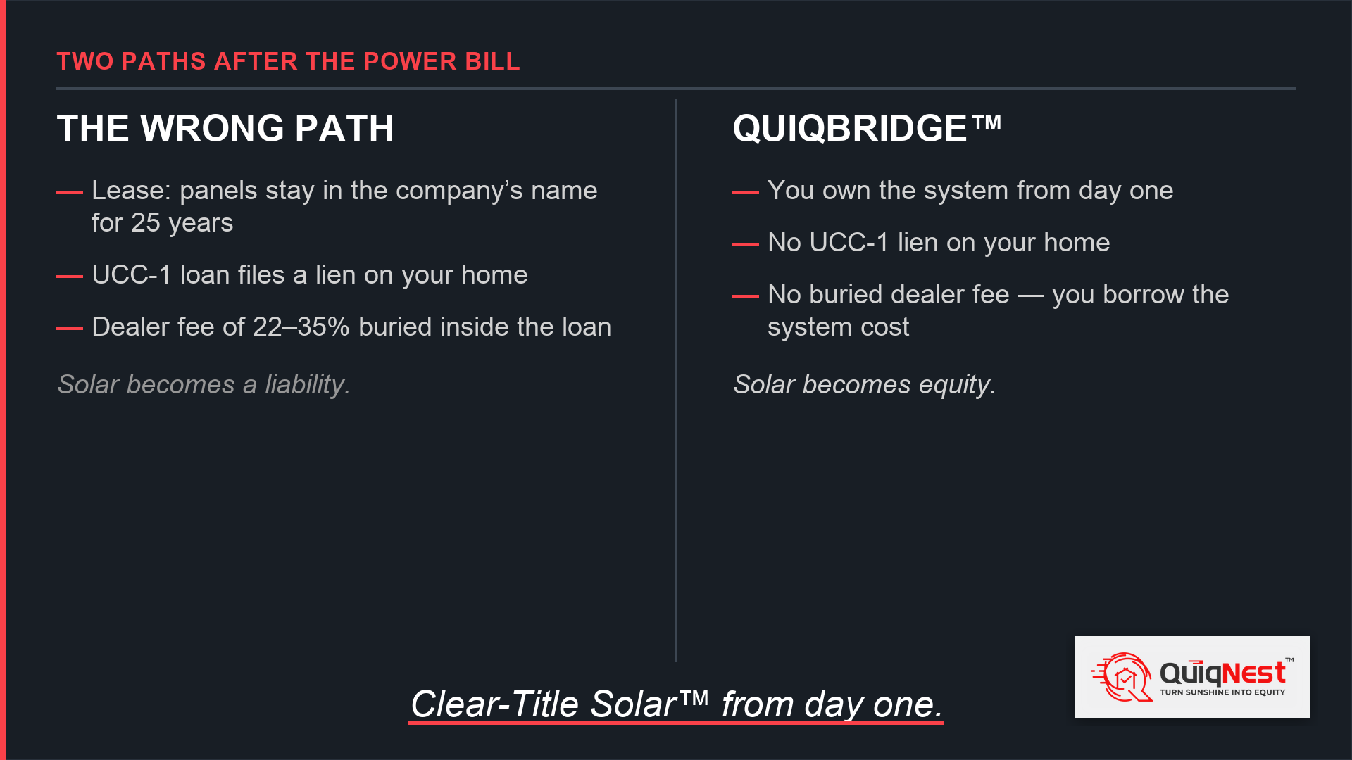 The two paths after the power bill