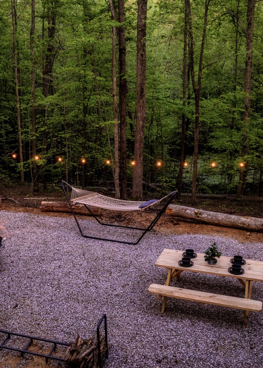 Relax on the hammock while enjoying the views.