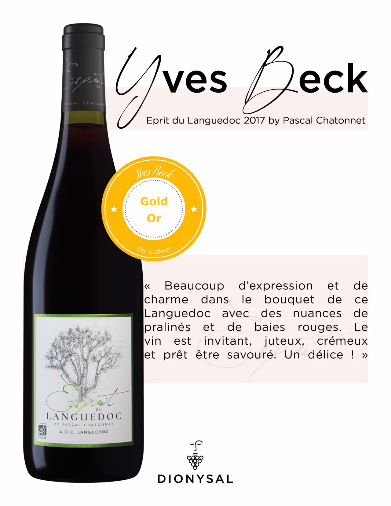 Note de dégustation d'un vin