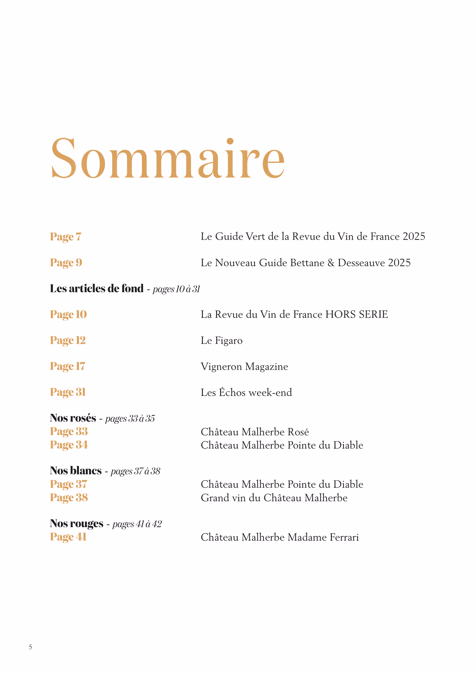 Revue de presse Château Malherbe