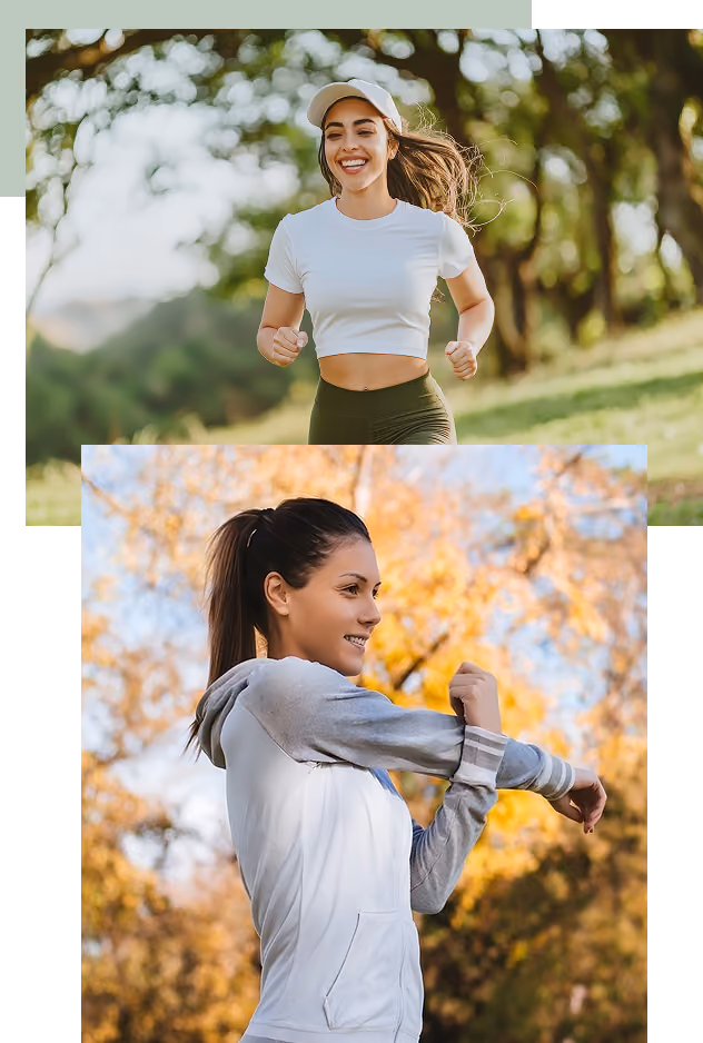 exercising outdoors