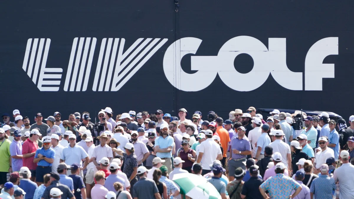 LIV Golf Event with Crowd