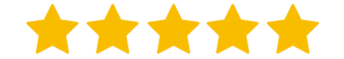 Cinq étoiles jaunes alignées horizontalement.