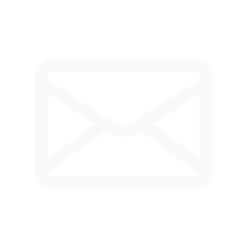 Icône de mail blanche.