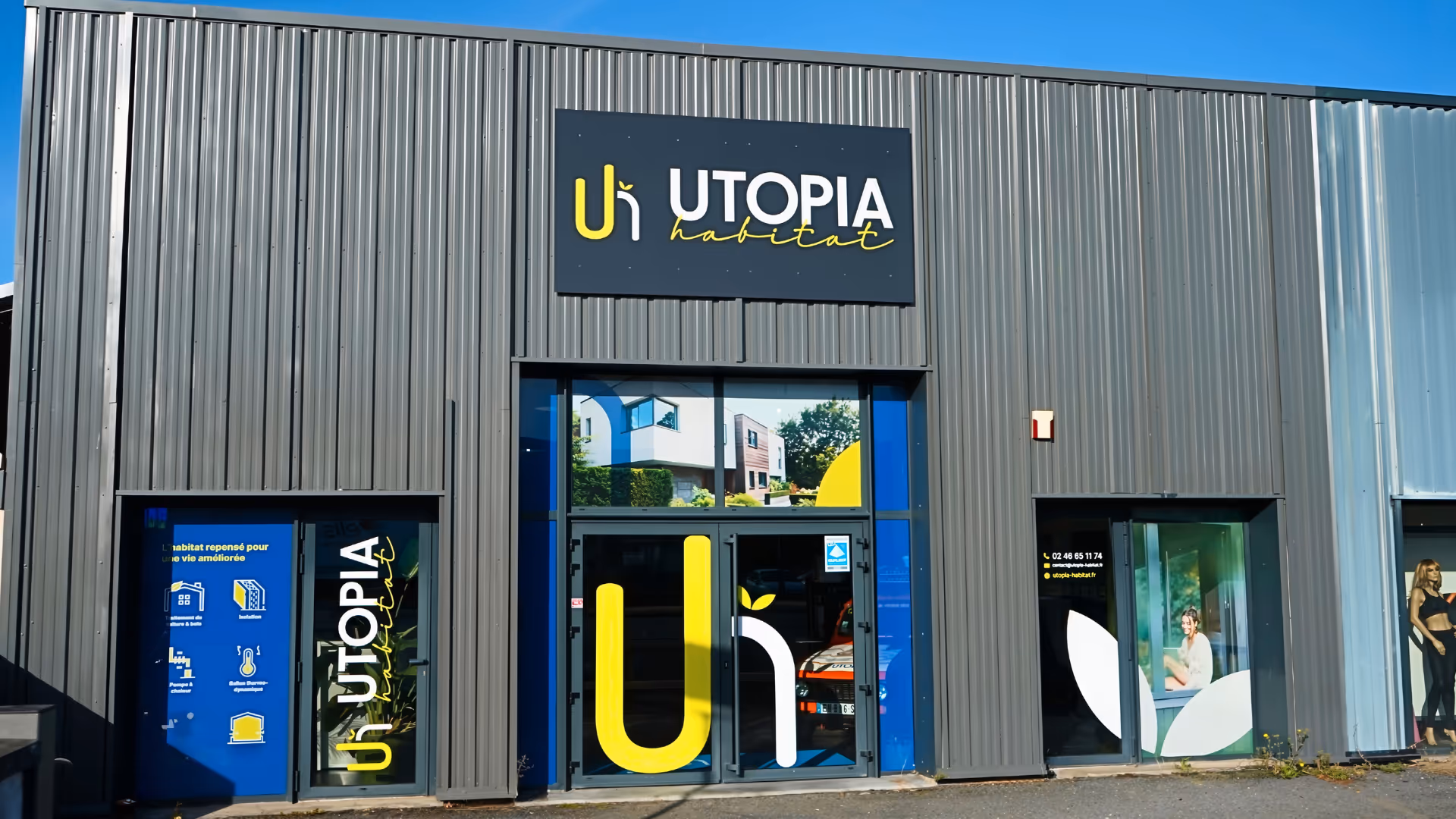 Devanture des bureaux Utopia habitat
