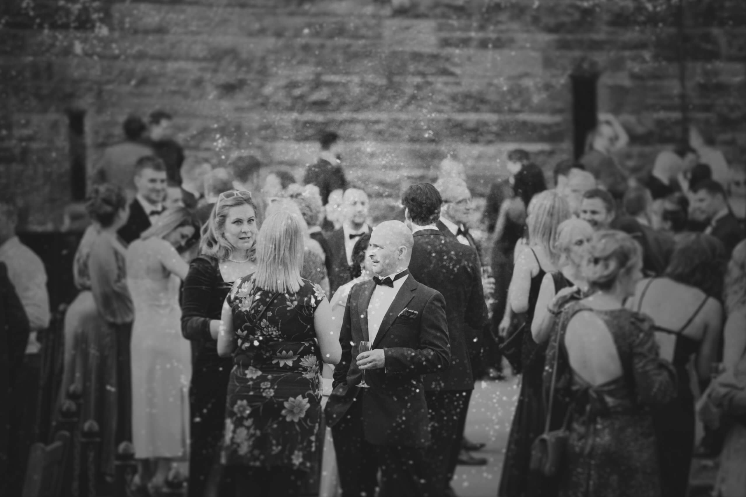 A group of people in evening wear
