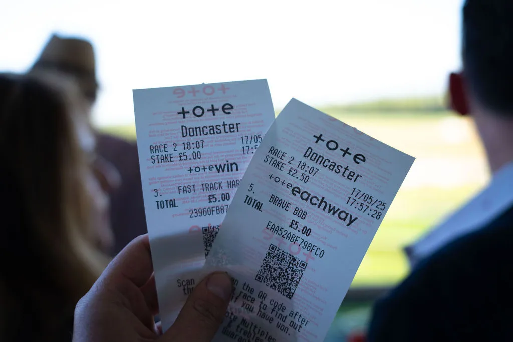 A picture of Tote bet slips