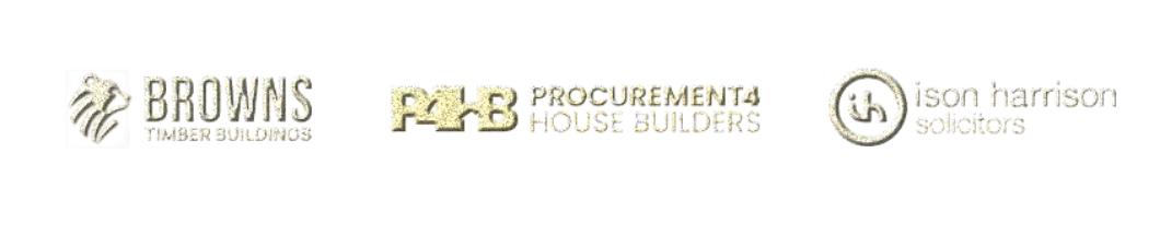 Logos of headline sponsors: Browns Timber Buildings, Procurement House Builders, Ison Harrison Solicitors, Roma Travel and Land, Wildkind Interiors, and C&C Insurance Brokers Property Division.