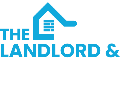 Logo for The Landlord & Developer Summit featuring a blue stylized house and white key combined into one graphic above the event name in blue and white text.