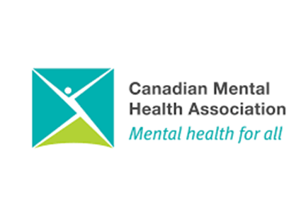 Logo of Canadian Mental Health Association with the slogan 'Mental health for all'.
