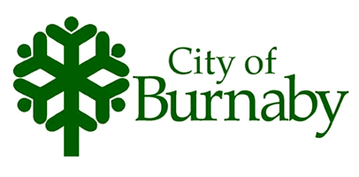 Green stylized tree logo with the text 'City of Burnaby'.