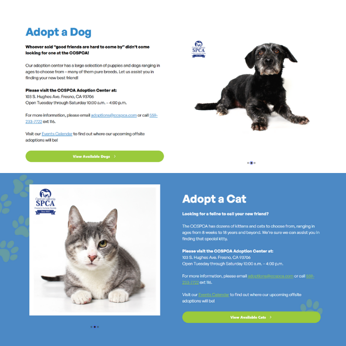 CCSPCA homepage