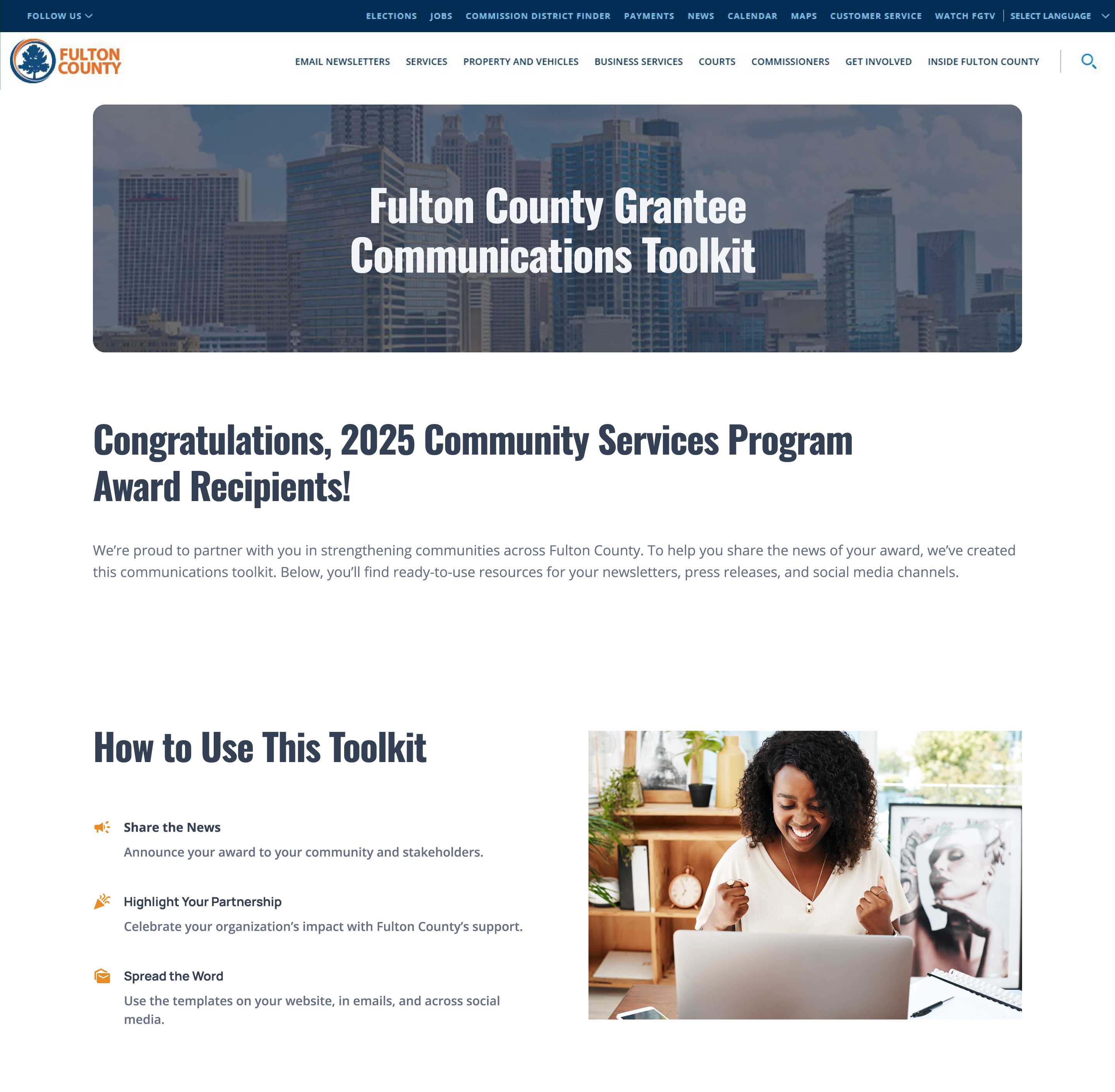 fulton county grantee webpage.
