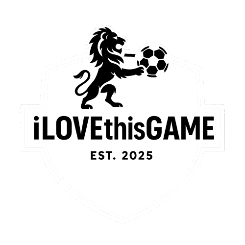 iLOVEthisGame lion and soccer ball logo